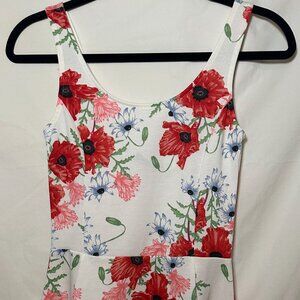 Floral Scoop Neck Dress